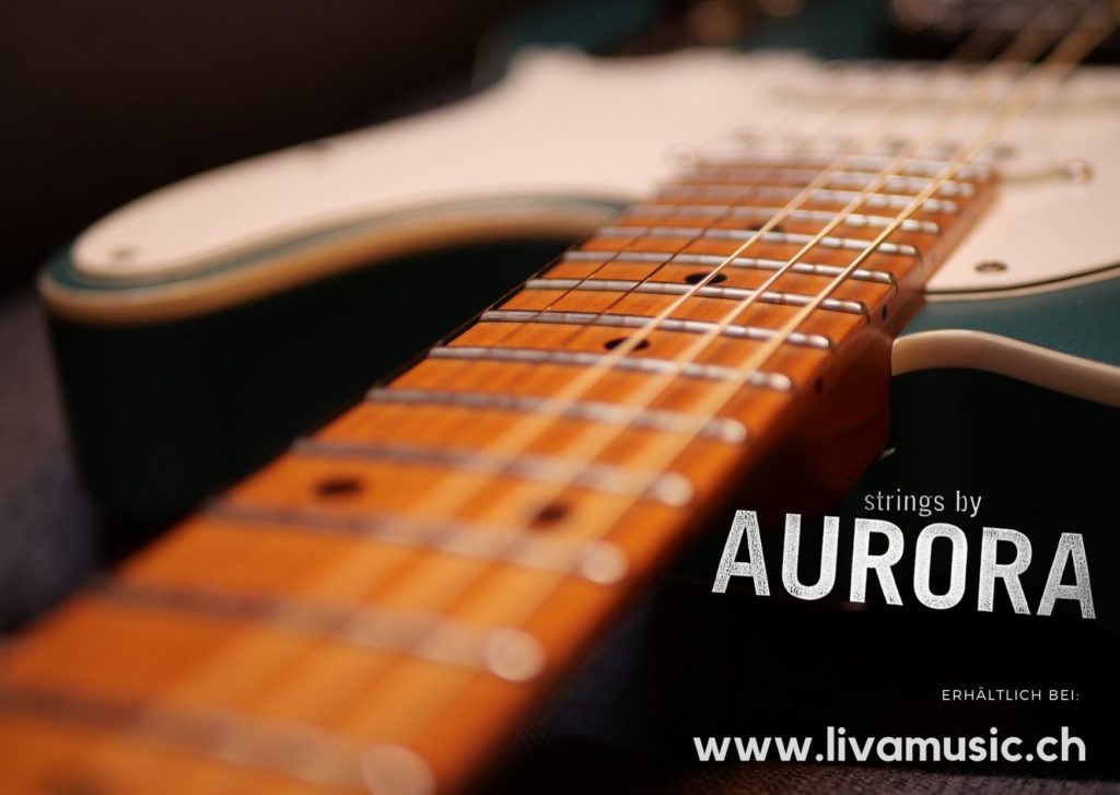 E-Gitarre mit Aurora Strings