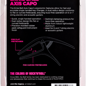 ERNIE BALL Kapodaster, Axis Capo, Black – EB9600