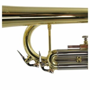 Teilansicht von der Trompete CAROL BRASS Junior CB TR-JUN auf weissem Hintergrund