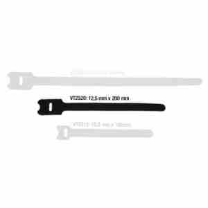 Adam Hall Cables - Klett Kabelbinder 200 x 25 schwarz