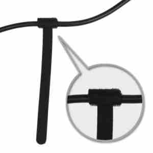 Adam Hall Cables - Klett Kabelbinder 200 x 25 schwarz