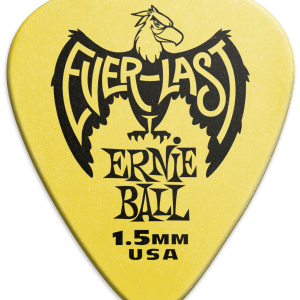 ERNIE BALL Plektren, Everlast, 1,50mm, gelb, 12 Stück -EB9195