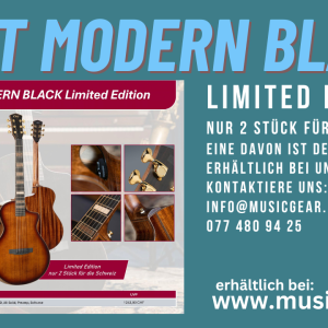 CORT Westerngitarre, Modern Black, Tobacco Sunburst, Preamp, Softcase